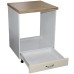 Corp pentru cuptor incorporabil cu sertar Zebra, Alb/MDF Vanilie, cu blat artar, 60 x 85 x 60 cm